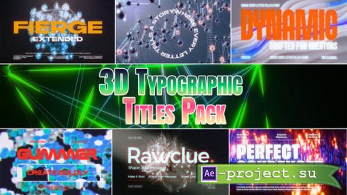 Videohive - 3D Typographic Titles  Modern Motion Graphics Pack for Reels & 4K Projects - 57740635