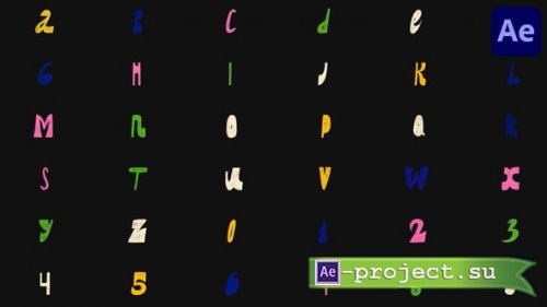 Videohive - Hand Drawn Doodles Alphabet for After Effects - 57768219 - Project for After Effects