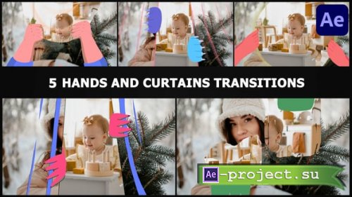 Videohive - Hands And Curtain Backgrounds And Transitions | After Effects - 57768082
