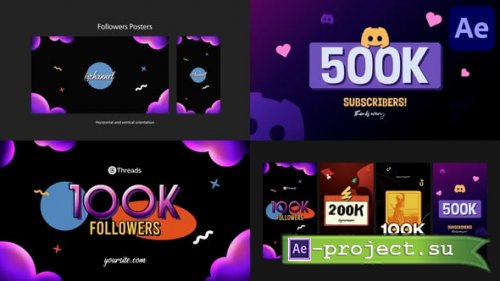 Videohive - Followers Posters for After Effects - 57796694 - Project for After Effects