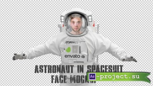 Videohive - Astronaut in Spacesuit Face Mock up - 25707419 - Project for After Effects