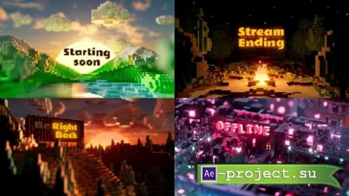 Videohive - VoxelVerse Stream and Logo - 57761535 - Project for After Effects