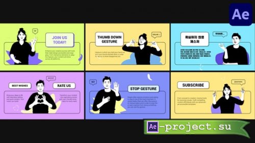 Videohive - Character Gestures Slides for After Effects - 57796739 - Project for After Effects