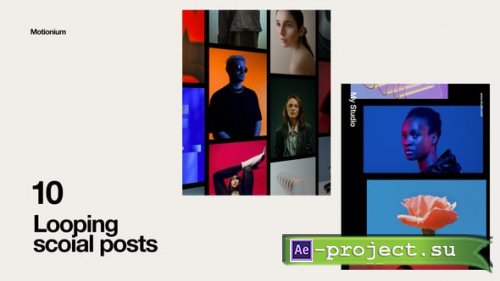 Videohive - Looping Cards For Social Media Posts - 57806921 - Project for After Effects