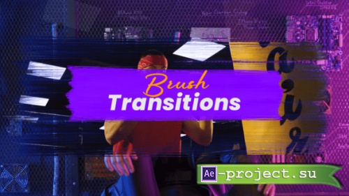 Videohive - Verical and Horizontal Brush Transitions | MOGRT - 57816684 - Premiere Pro Templates