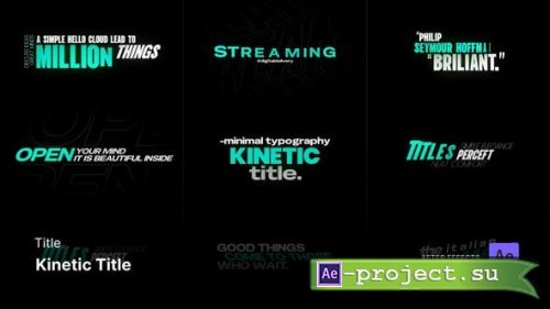 Videohive - Title - Kinetic Titles After Effects Template - 57827201 - Project for After Effects