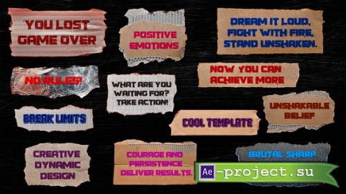Videohive - Ripped Paper Tape Titles - 56318699 - Project for After Effects