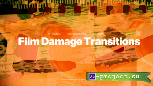 Videohive - Film Damage Transitions - 57097571 - Project for After Effects