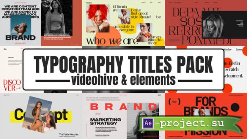 Videohive - Typography Titles Pack - 57852663 - Project for After Effects