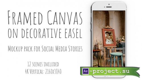 Videohive - Framed canvas on decorative easel - 57861098 - Project for After Effects