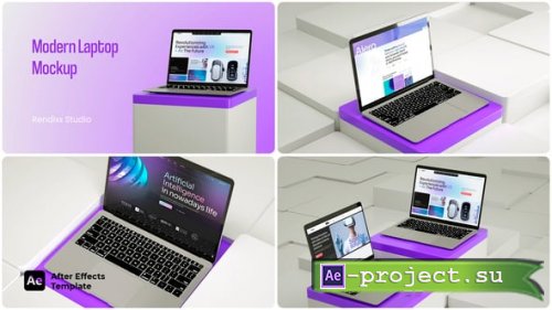 Videohive - Modern Laptop Website Mockup - 57861683 - Project for After Effects