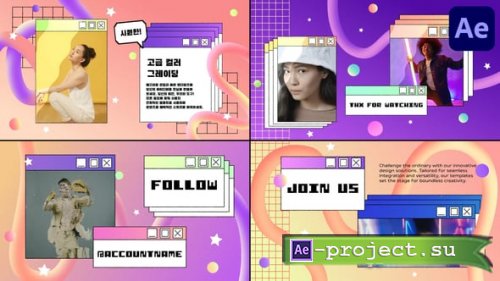 Videohive - Stylish Gradient Pixel Slides for After Effects - 57858830 - Project for After Effects