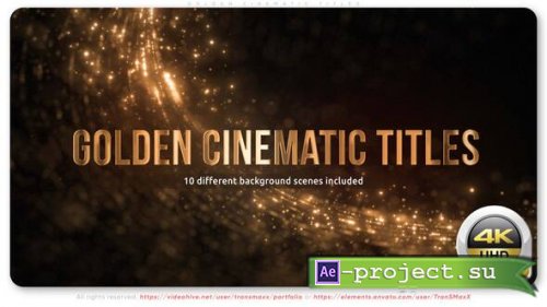 Videohive - Golden Cinematic Titles - 57877790 - Project for After Effects