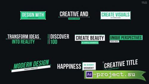Videohive - Titles - 57319159 - Project for After Effects