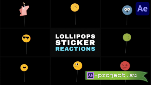 Videohive - Lollipops Sticker Reactions | After Effects - 57911514 - Project for After Effects
