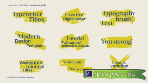 Videohive - Brush Titles - 57899612 - Project for After Effects