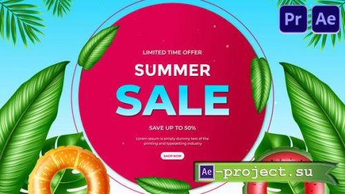 Videohive - Tropical Summer Sale Intro - 56993928 - Project for After Effects