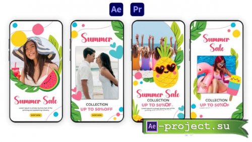 Videohive - Animated Summer Discount Instagram Story - 57262483 - Project for After Effects