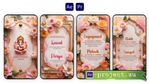 Videohive - Floral Elegance Wedding Invitation Instagram Story - 57092546 - Project for After Effects