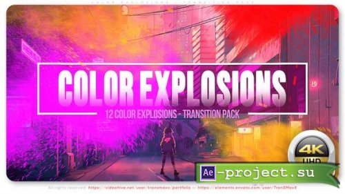 Videohive - Color Explosions - Transition Pack - 57943968 - Project for After Effects