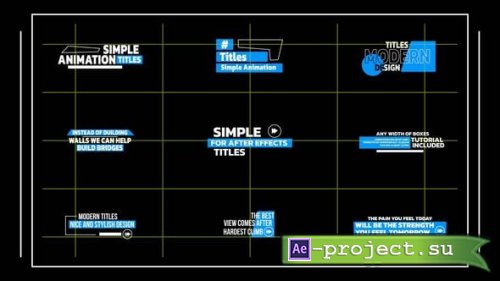 Videohive - Modern Titles | AE | - 57923799 - Project for After Effects