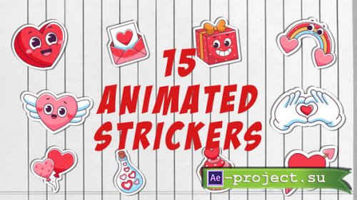 Videohive - Love Stickers Pack. - 57923041 - Project for After Effects