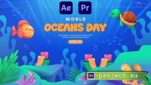 Videohive - World Oceans Day Intro - 57951020 - Project for After Effects