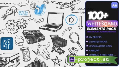 Videohive - Whiteboard Elements Pack - 57954767 - Project for After Effects