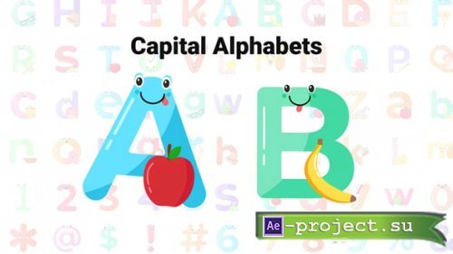 Videohive - Cute Alphabets and Numbers - 57995435 - Project for After Effects