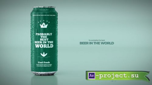 Videohive - Beer Can Animated Condense Mock Up - 57804619 - Project for After Effects