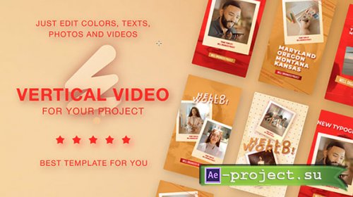 Videohive - Vertical Instagram Memories Polaroid Photo Frame - 57995920 - Project for After Effects
