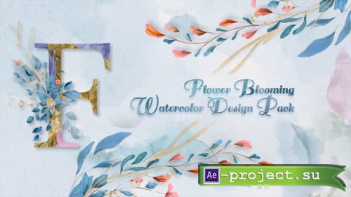 Videohive - Flower Blooming Watercolor Design Pack - 46426266 - Project for After Effects
