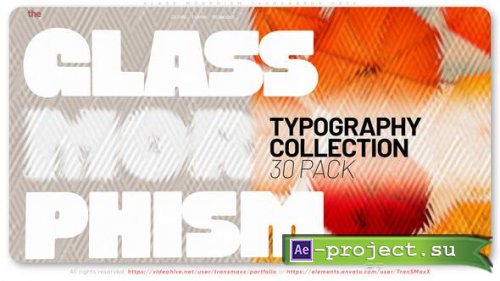 Videohive - Glass Morphism Typography Pack - 58050801 - Project for After Effects