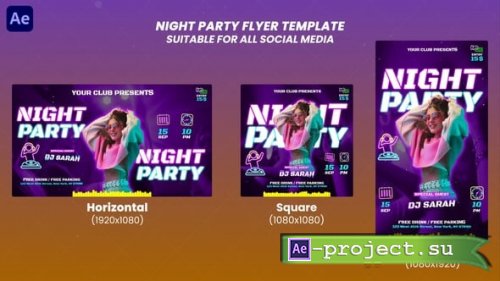 Videohive - Night Party Flyer - 58042547 - Project for After Effects