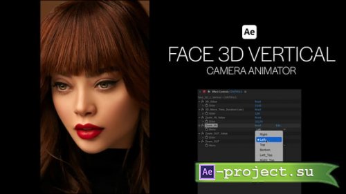Videohive - Face 3D Vertical Camera Animator - 58088287 - Project for After Effects