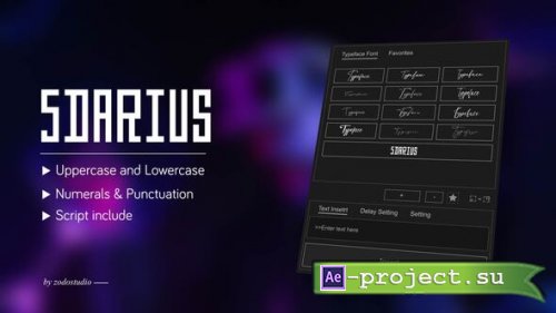 Videohive - Animated Typeface - 5 Darius - 58068132 - Project for After Effects