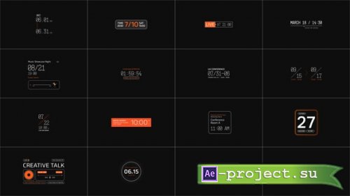 Videohive - Time and Date Titles Pack - 58056584 - Project for After Effects