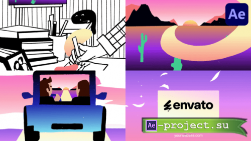 Videohive - Road Travel Logo Opener | After Effects - 58068907 - Project for After Effects
