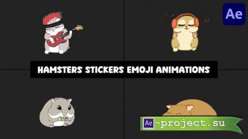 Videohive - Hamsters Stickers Emoji Animations for After Effects - 58027037 - Project for After Effects