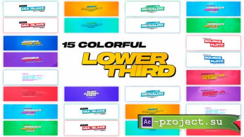 Videohive - Colorful Lower Thirds - 42005088 - Project for After Effects
