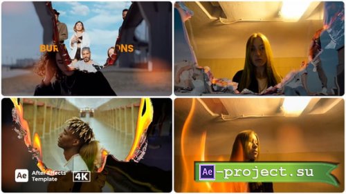 Videohive - Burn Paper Transition - 58123665 - Project for After Effects