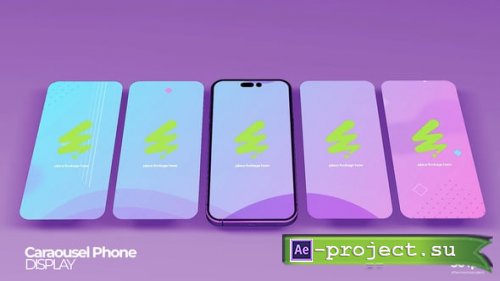 Videohive - Caraousel Phone Screen Mockup - 58124427 - Project for After Effects