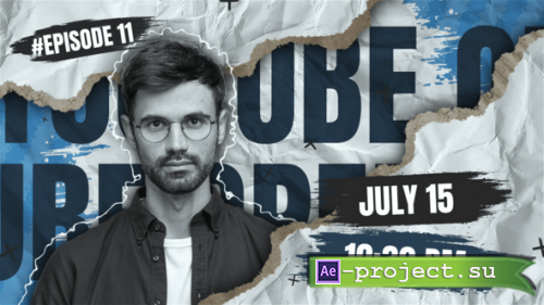 Videohive - Paper Collage Style Podcast Intro - 58153321 - Project for After Effects