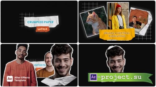 Videohive - Crumpled Paper Unfold - 58133144 - Project for After Effects Videohive - Crumpled Paper Unfold - 58133144 - Project for After Effects