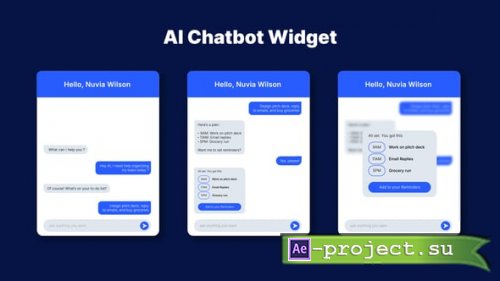 Videohive - AI Chatbot Widget - 58186069 - Project for After Effects Videohive - AI Chatbot Widget - 58186069 - Project for After Effects