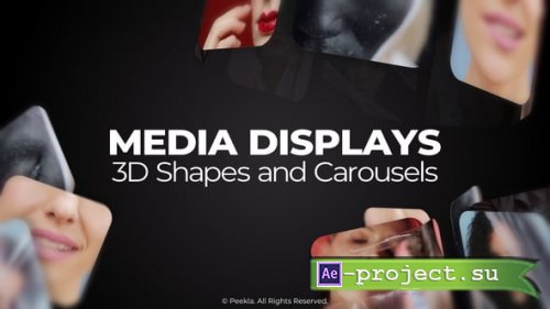 Videohive - Media Displays - 3D Shapes and Carousels - 58200363 - Project for After Effects
