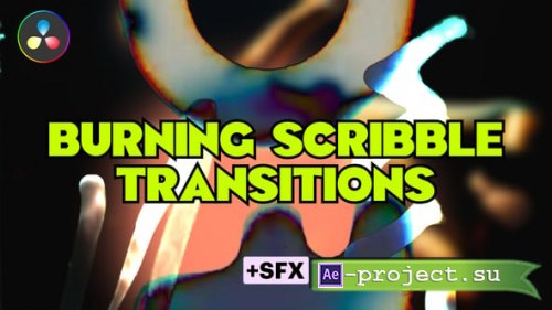 Videohive - Burning Scribble Transitions - 58258839 - DaVinci Resolve Templates