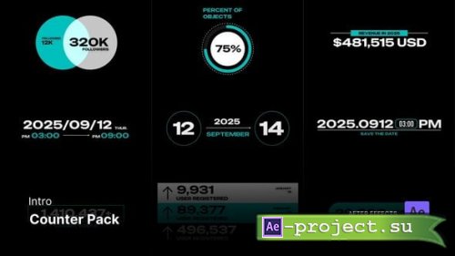 Videohive - Intro - Counter Pack After Effects Template - 58221425 - Project for After Effects