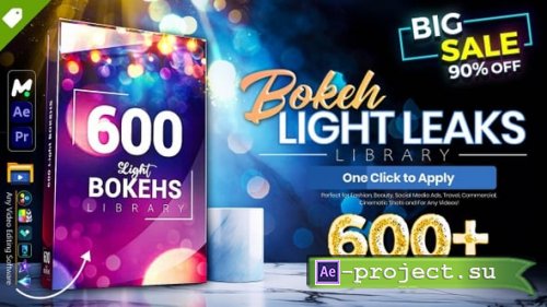 Videohive - 600+ Bokeh [LIGHT LEAKS] Pack - 57334896 - Project & Script for After Effects