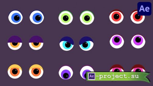 Videohive - Cartoon Eyes Icons | After Effects - 58263977 - Project for After Effects